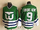 Hartford Whalers 9 Gordie Howe Green CCM Throwback Stitched Jersey,baseball caps,new era cap wholesale,wholesale hats